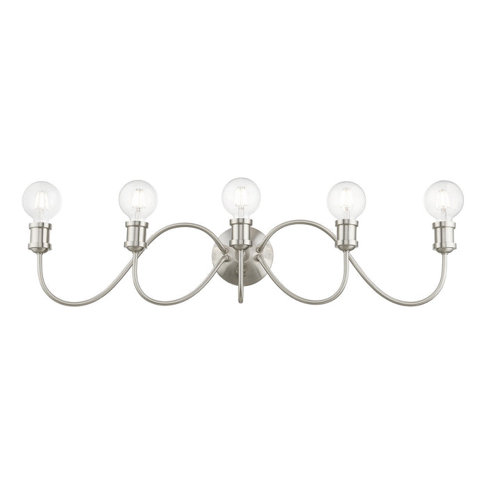 Livex Lighting 16575-91 Five Light Vanity Sconce, Brushed Nickel