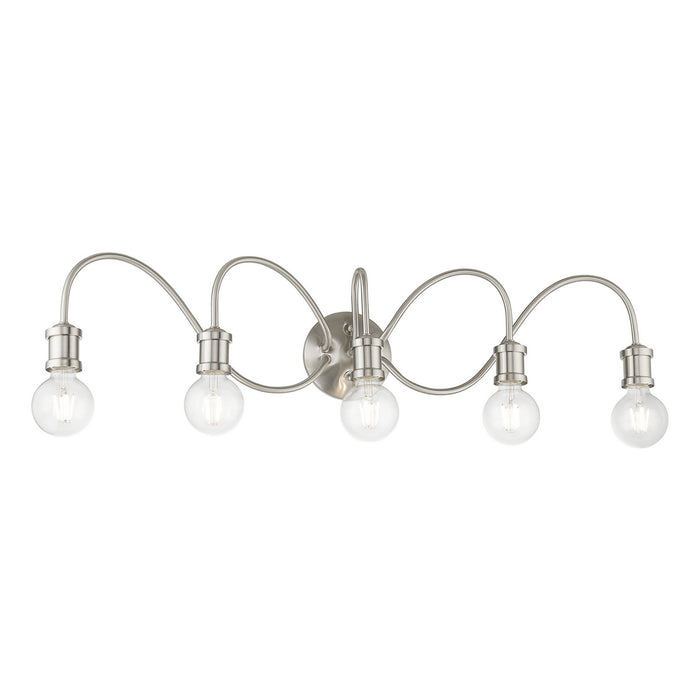 Livex Lighting 16575-91 Five Light Vanity Sconce, Brushed Nickel