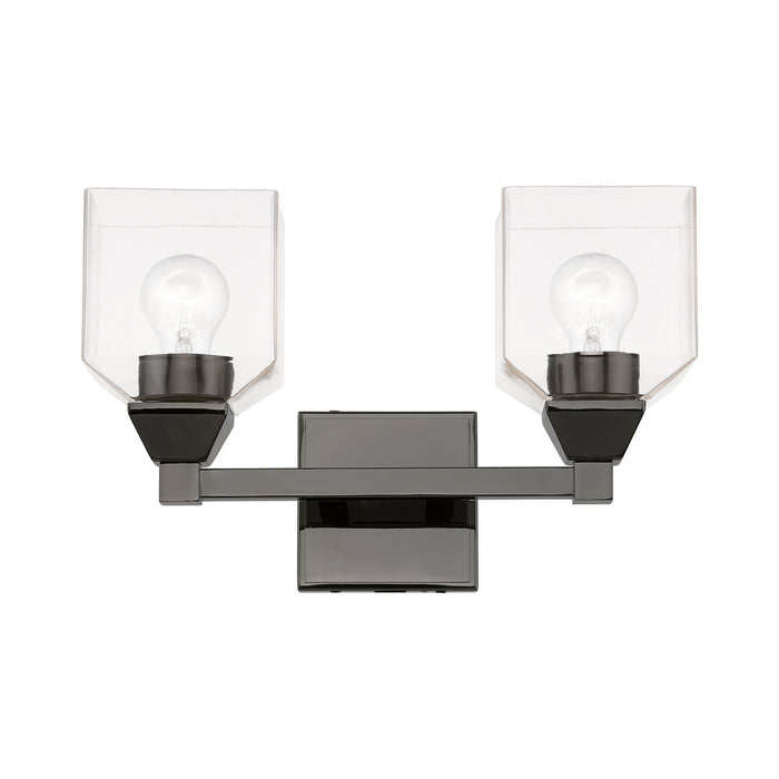 Livex Lighting 16772-46 Two Light Vanity Sconce, Black Chrome