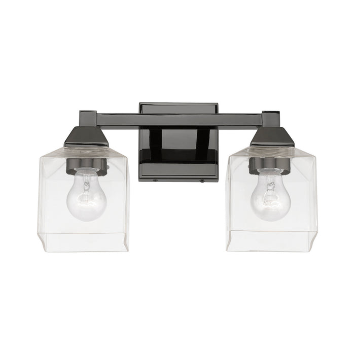Livex Lighting 16772-46 Two Light Vanity Sconce, Black Chrome