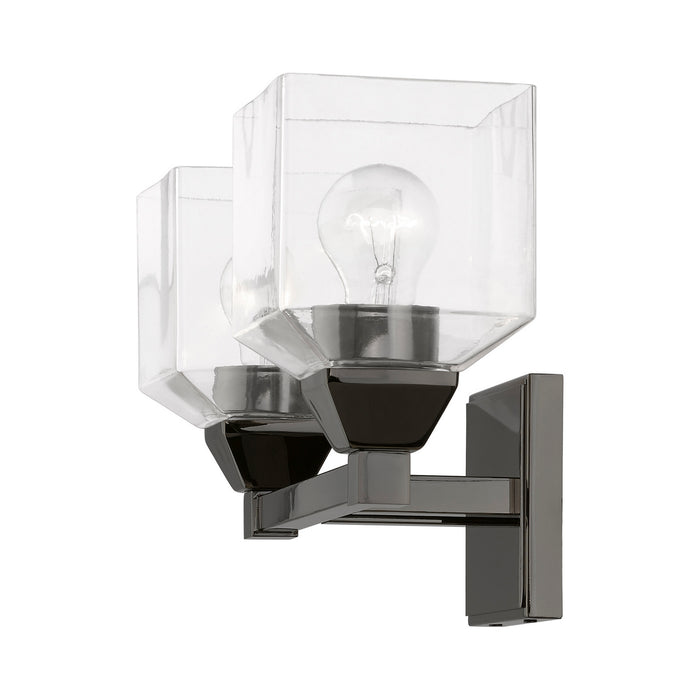 Livex Lighting 16772-46 Two Light Vanity Sconce, Black Chrome