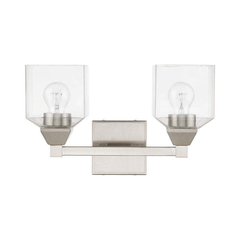 Livex Lighting 16772-91 Two Light Vanity Sconce, Brushed Nickel
