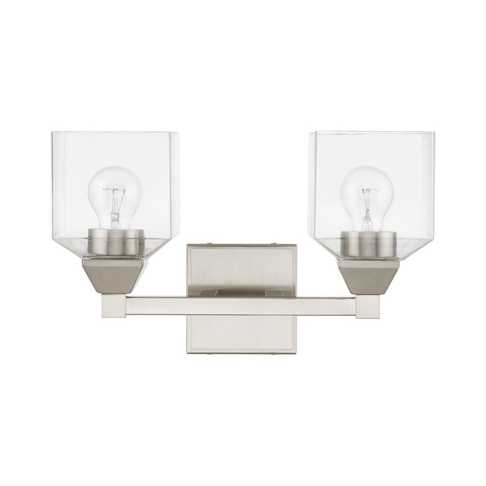 Livex Lighting 16772-91 Two Light Vanity Sconce, Brushed Nickel