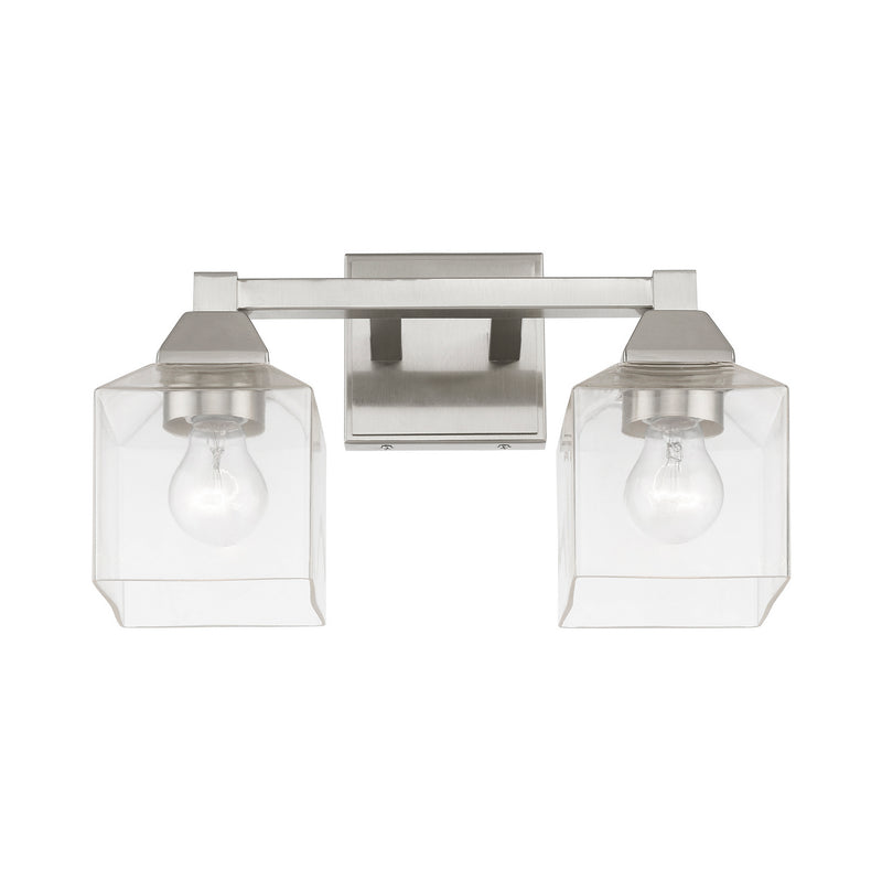 Livex Lighting 16772-91 Two Light Vanity Sconce, Brushed Nickel