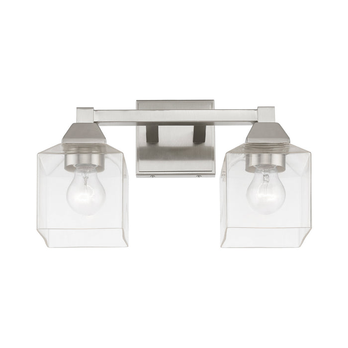 Livex Lighting 16772-91 Two Light Vanity Sconce, Brushed Nickel