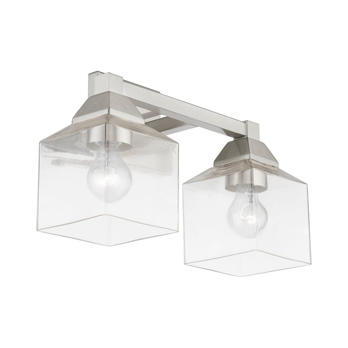 Livex Lighting 16772-91 Two Light Vanity Sconce, Brushed Nickel