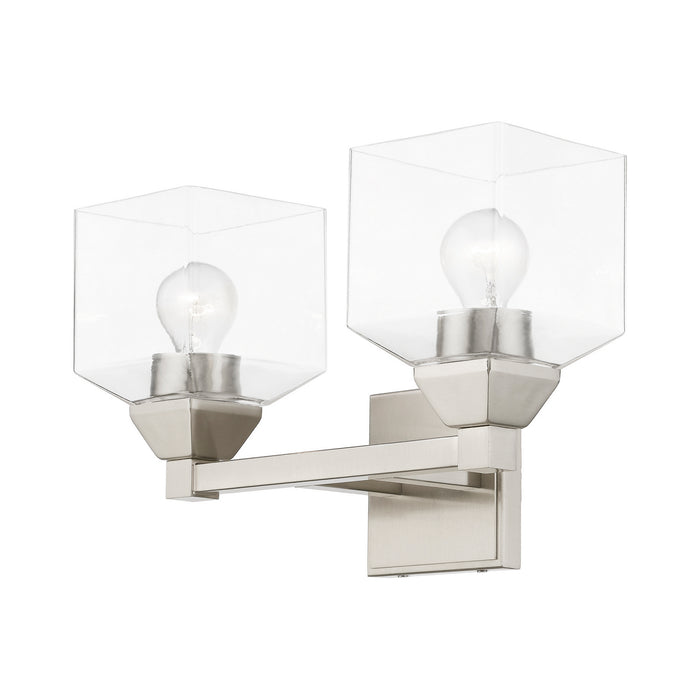 Livex Lighting 16772-91 Two Light Vanity Sconce, Brushed Nickel
