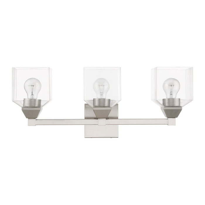 Livex Lighting 16773-91 Three Light Vanity Sconce, Brushed Nickel