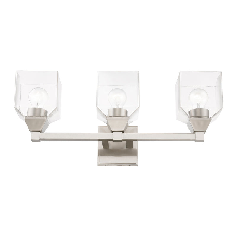 Livex Lighting 16773-91 Three Light Vanity Sconce, Brushed Nickel
