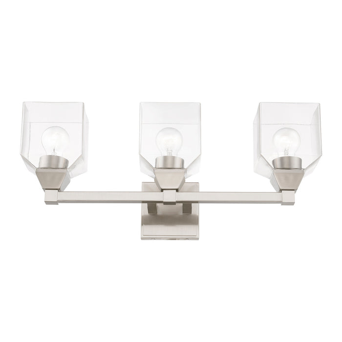Livex Lighting 16773-91 Three Light Vanity Sconce, Brushed Nickel