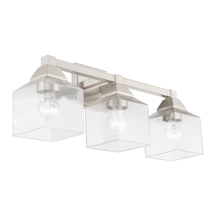 Livex Lighting 16773-91 Three Light Vanity Sconce, Brushed Nickel
