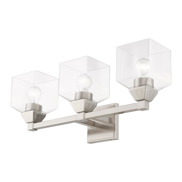 Livex Lighting 16773-91 Three Light Vanity Sconce, Brushed Nickel