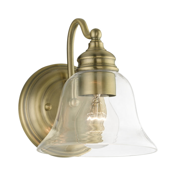 Livex Lighting 16931-01 One Light Vanity Sconce, Antique Brass