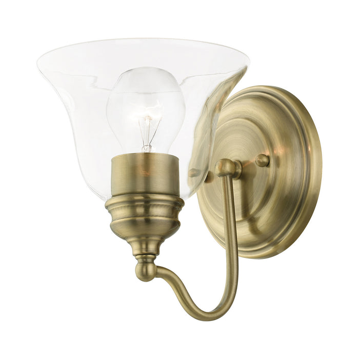 Livex Lighting 16931-01 One Light Vanity Sconce, Antique Brass