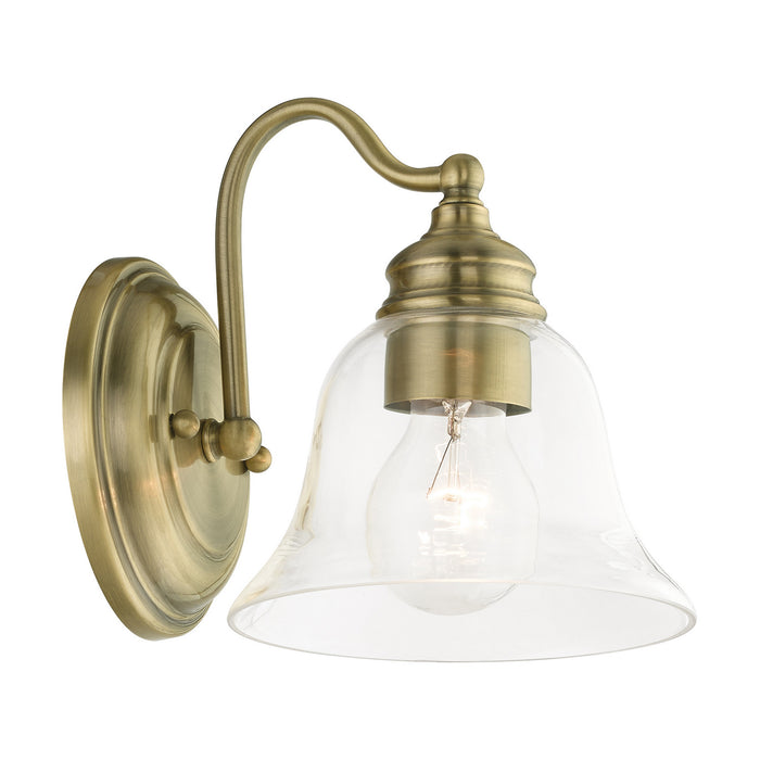Livex Lighting 16931-01 One Light Vanity Sconce, Antique Brass