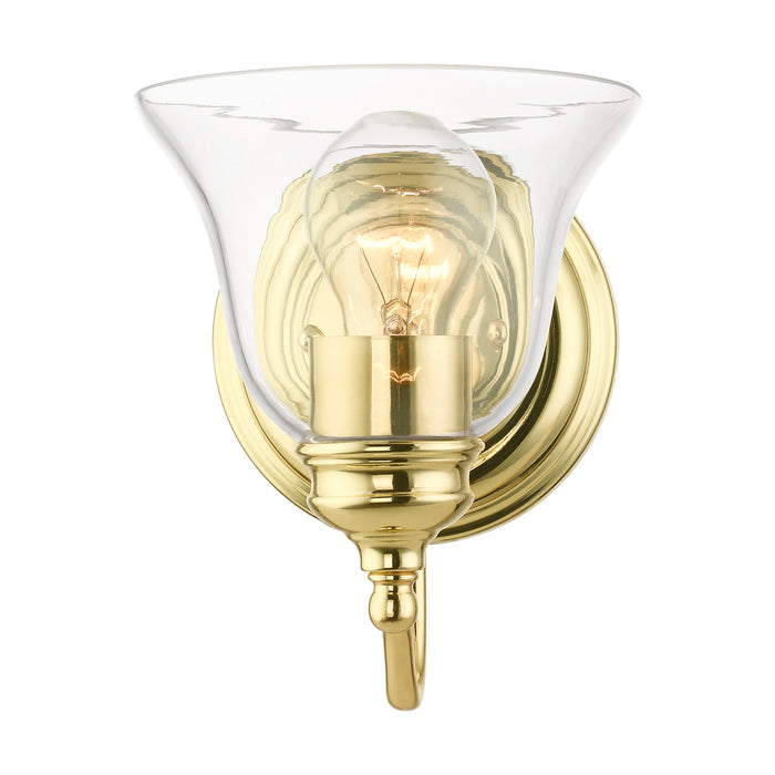 Livex Lighting 16931-02 One Light Vanity Sconce, Polished Brass