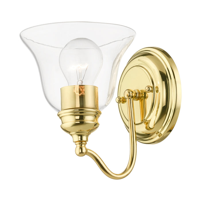 Livex Lighting 16931-02 One Light Vanity Sconce, Polished Brass