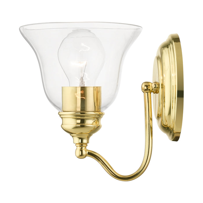 Livex Lighting 16931-02 One Light Vanity Sconce, Polished Brass