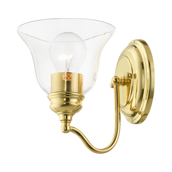 Livex Lighting 16931-02 One Light Vanity Sconce, Polished Brass