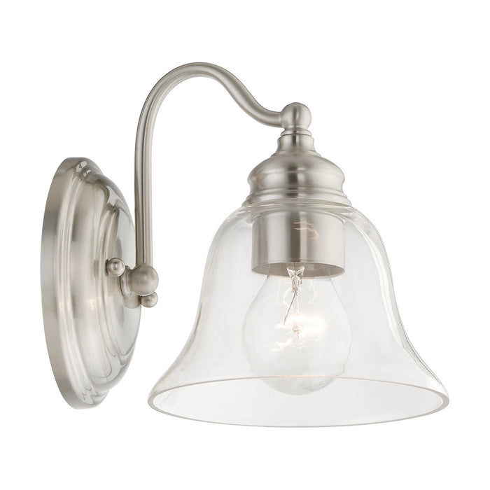 Livex Lighting 16931-91 One Light Vanity Sconce, Brushed Nickel