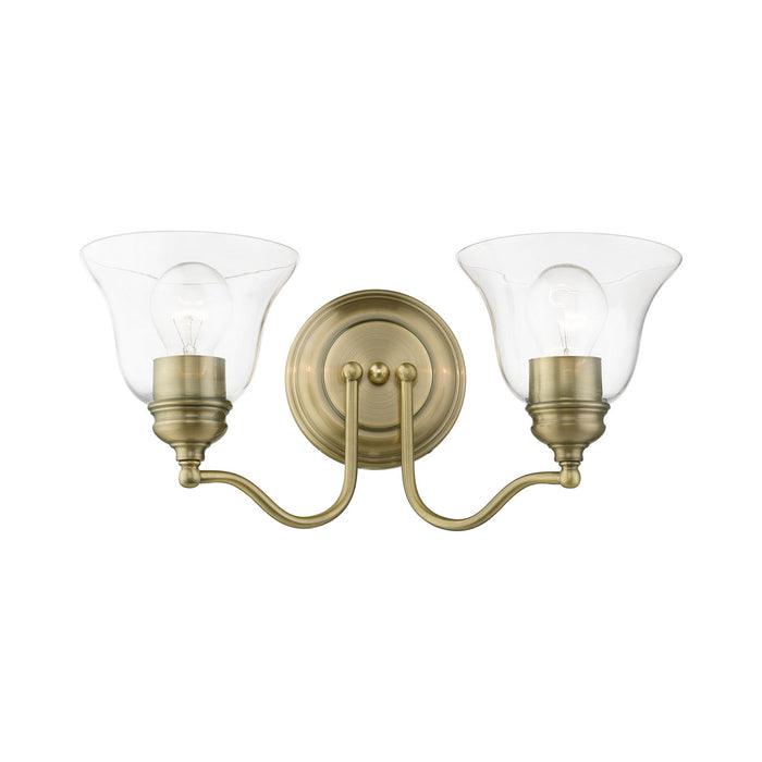 Livex Lighting 16932-01 Two Light Vanity Sconce, Antique Brass