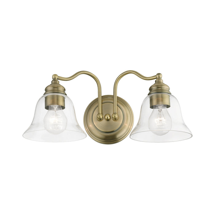 Livex Lighting 16932-01 Two Light Vanity Sconce, Antique Brass
