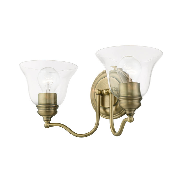 Livex Lighting 16932-01 Two Light Vanity Sconce, Antique Brass