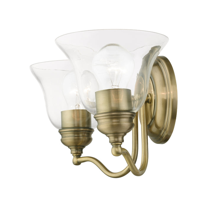 Livex Lighting 16932-01 Two Light Vanity Sconce, Antique Brass