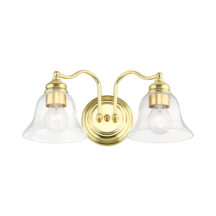 Livex Lighting 16932-02 Two Light Vanity Sconce, Polished Brass