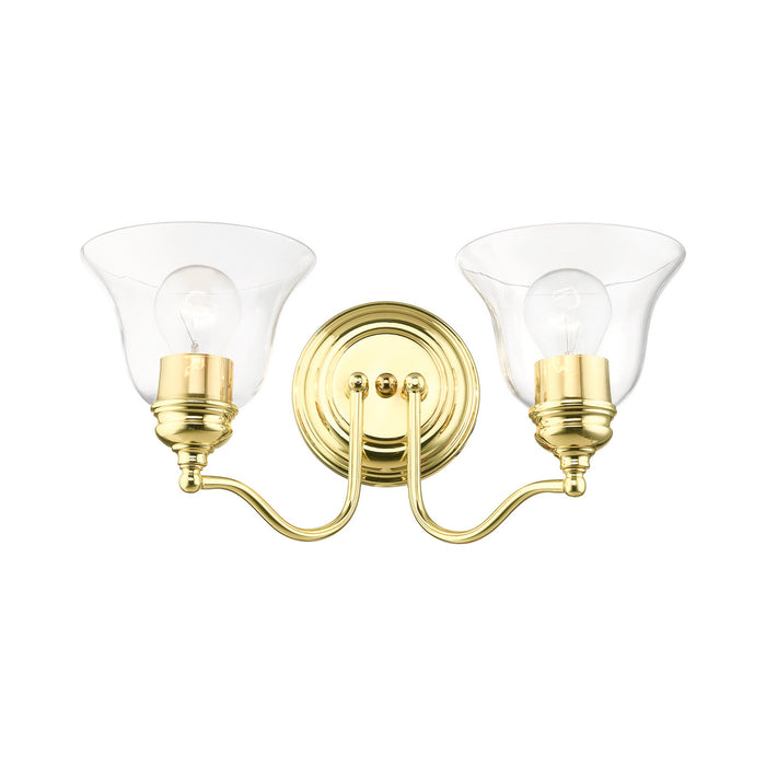 Livex Lighting 16932-02 Two Light Vanity Sconce, Polished Brass