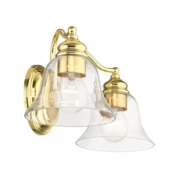 Livex Lighting 16932-02 Two Light Vanity Sconce, Polished Brass