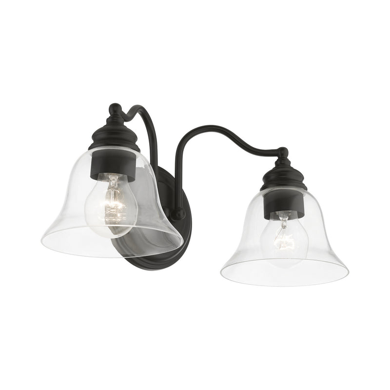 Livex Lighting 16932-04 Two Light Vanity Sconce, Black