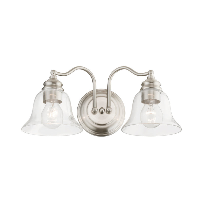 Livex Lighting 16932-91 Two Light Vanity Sconce, Brushed Nickel