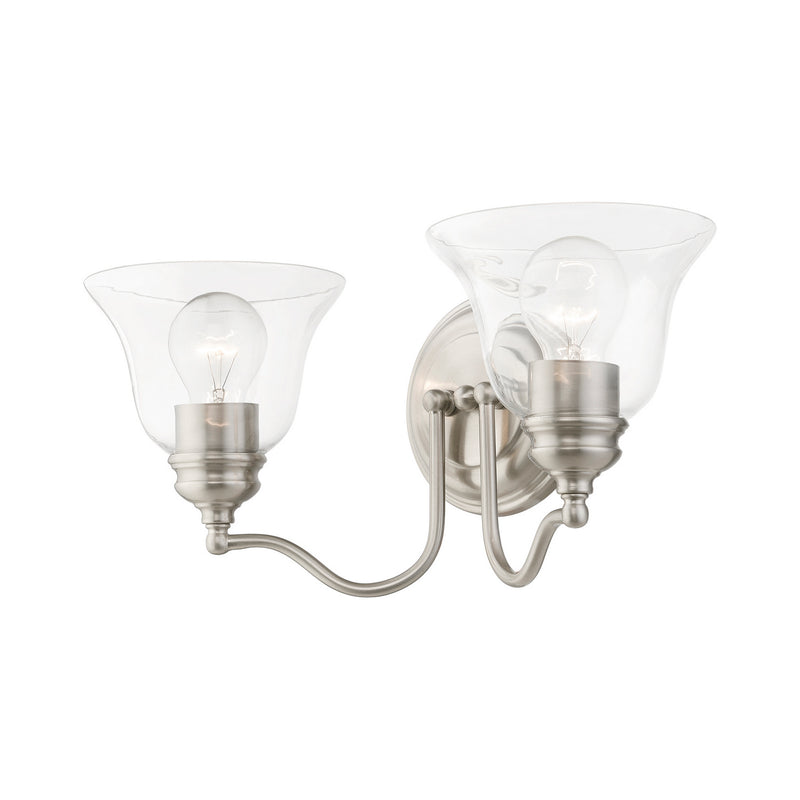 Livex Lighting 16932-91 Two Light Vanity Sconce, Brushed Nickel