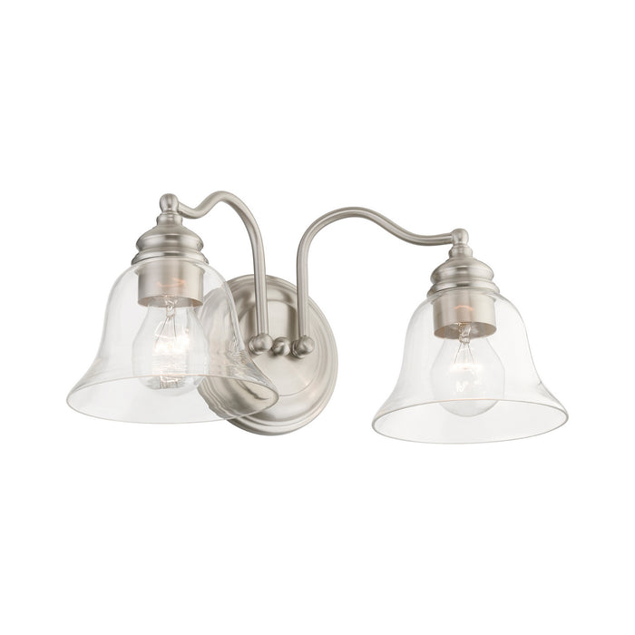 Livex Lighting 16932-91 Two Light Vanity Sconce, Brushed Nickel