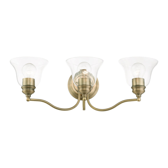 Livex Lighting 16933-01 Three Light Vanity Sconce, Antique Brass