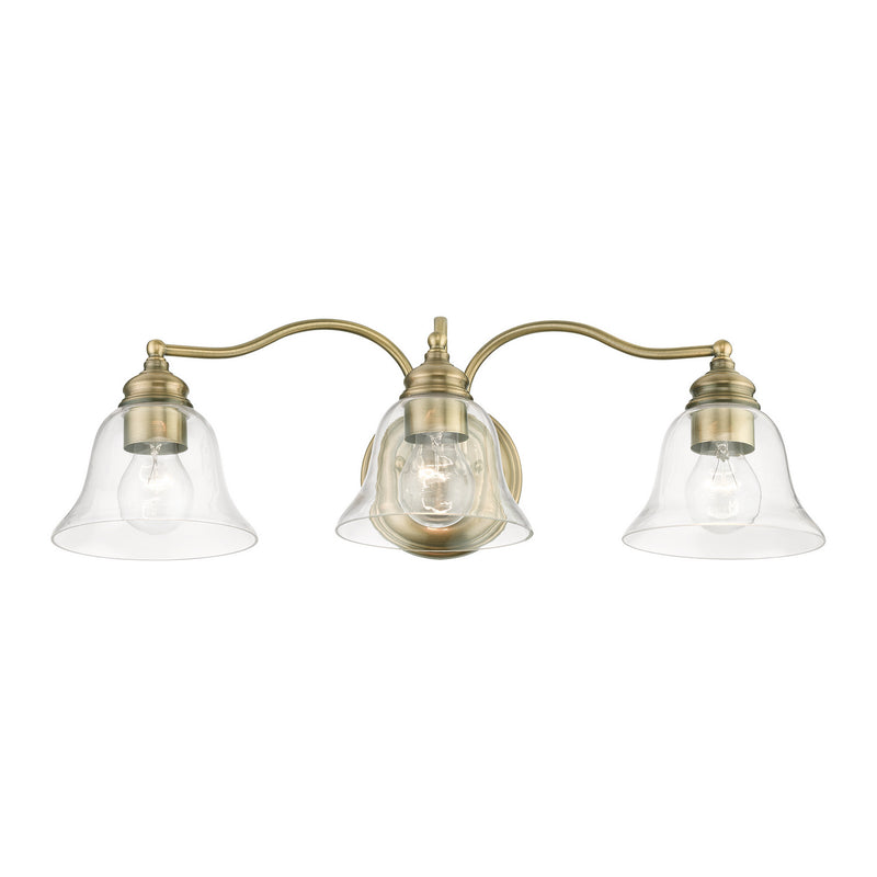 Livex Lighting 16933-01 Three Light Vanity Sconce, Antique Brass