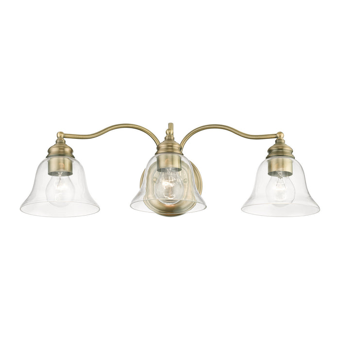 Livex Lighting 16933-01 Three Light Vanity Sconce, Antique Brass