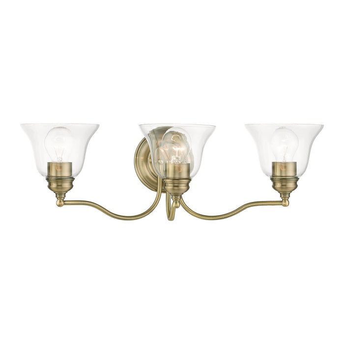 Livex Lighting 16933-01 Three Light Vanity Sconce, Antique Brass