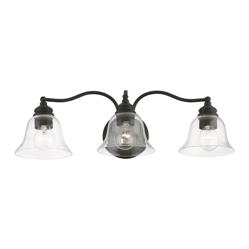 Livex Lighting 16933-04 Three Light Vanity Sconce, Black