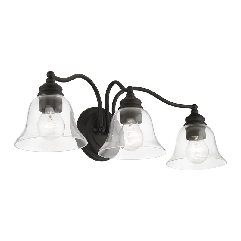 Livex Lighting 16933-04 Three Light Vanity Sconce, Black