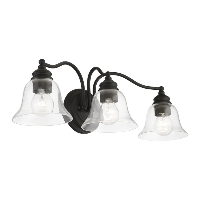 Livex Lighting 16933-04 Three Light Vanity Sconce, Black