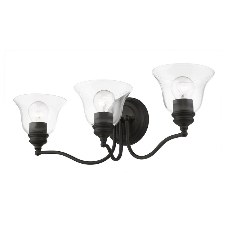 Livex Lighting 16933-04 Three Light Vanity Sconce, Black