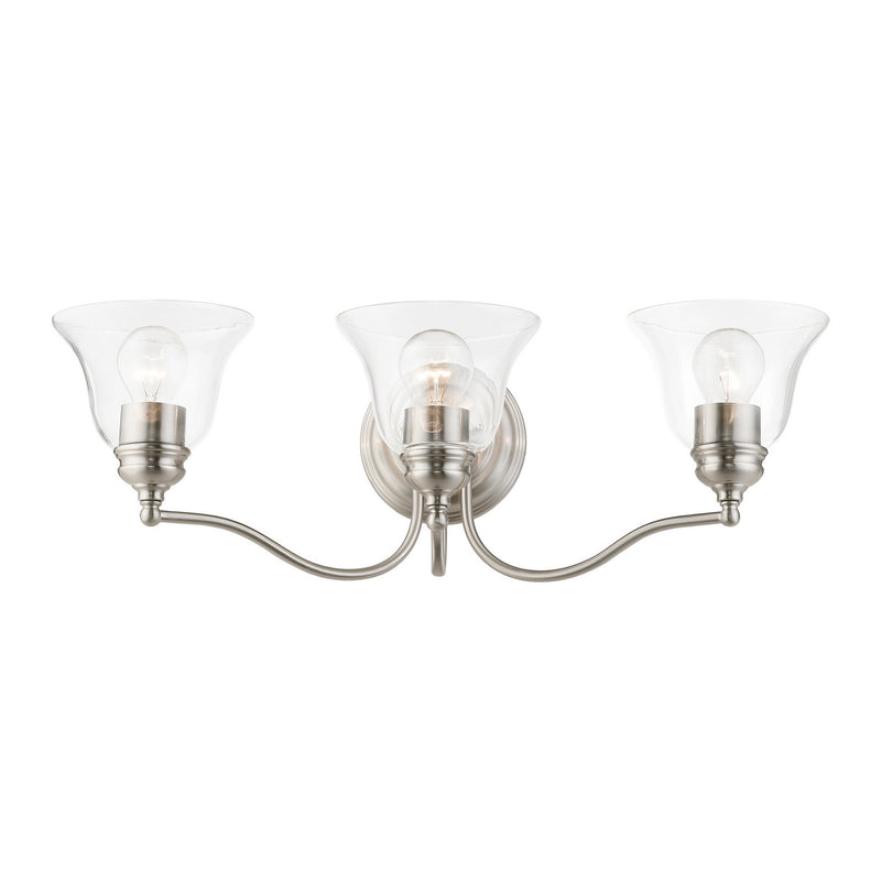 Livex Lighting 16933-91 Three Light Vanity Sconce, Brushed Nickel