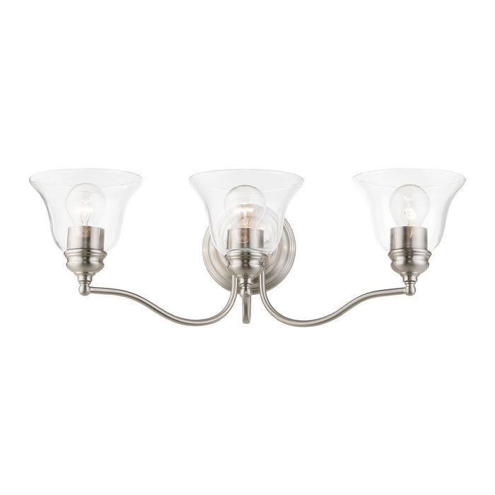 Livex Lighting 16933-91 Three Light Vanity Sconce, Brushed Nickel