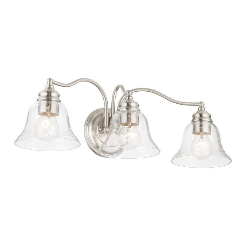 Livex Lighting 16933-91 Three Light Vanity Sconce, Brushed Nickel