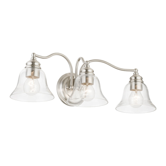 Livex Lighting 16933-91 Three Light Vanity Sconce, Brushed Nickel
