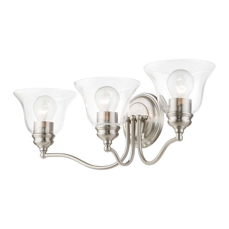 Livex Lighting 16933-91 Three Light Vanity Sconce, Brushed Nickel