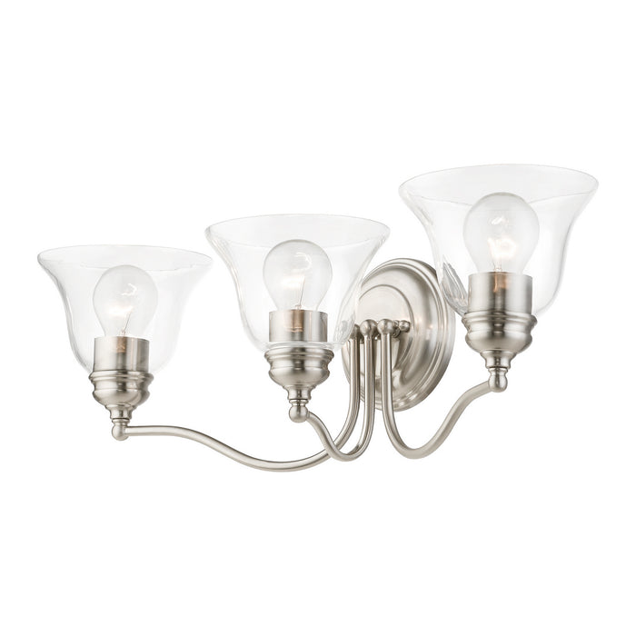 Livex Lighting 16933-91 Three Light Vanity Sconce, Brushed Nickel