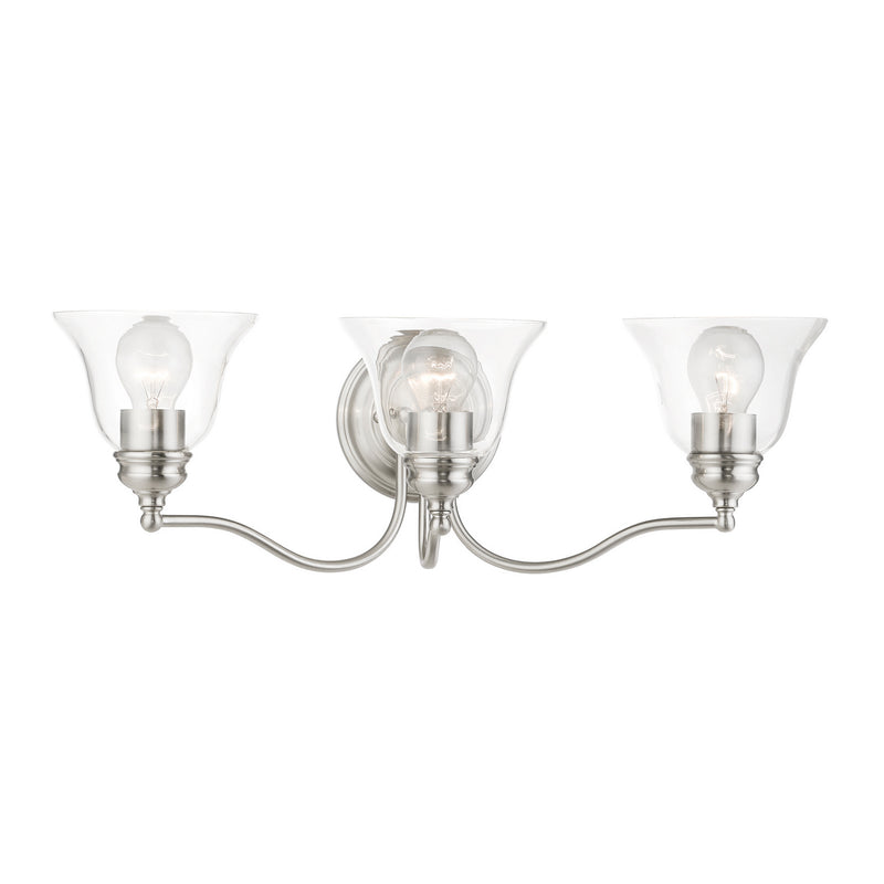 Livex Lighting 16933-91 Three Light Vanity Sconce, Brushed Nickel